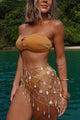 Gold Pearl Shell Waist Chain with Mesh Detail