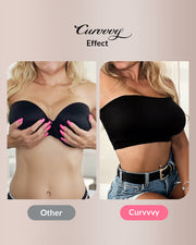 Seamless Wireless Bandeau Bra with Anti-Slip Silicone Grip
