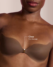 Seamless Deep-V Sticky Silicone Push-Up Bra