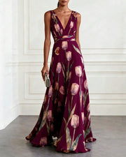 Romantic Tulip Maxi Dress