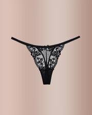 French Embroidered Sheer Lace Thong