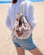 Microfiber Beach Towel Backpack with Sea Turtle Print