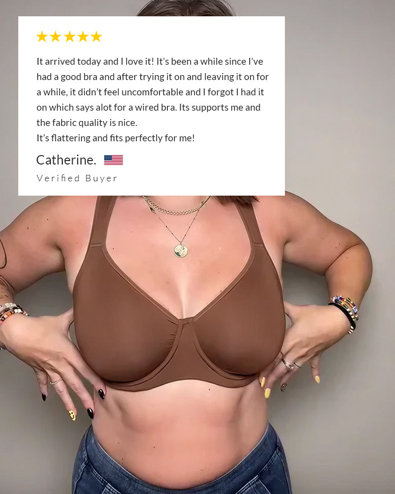 Soft Plus Size Full Coverage Unlined Minimizer Bra