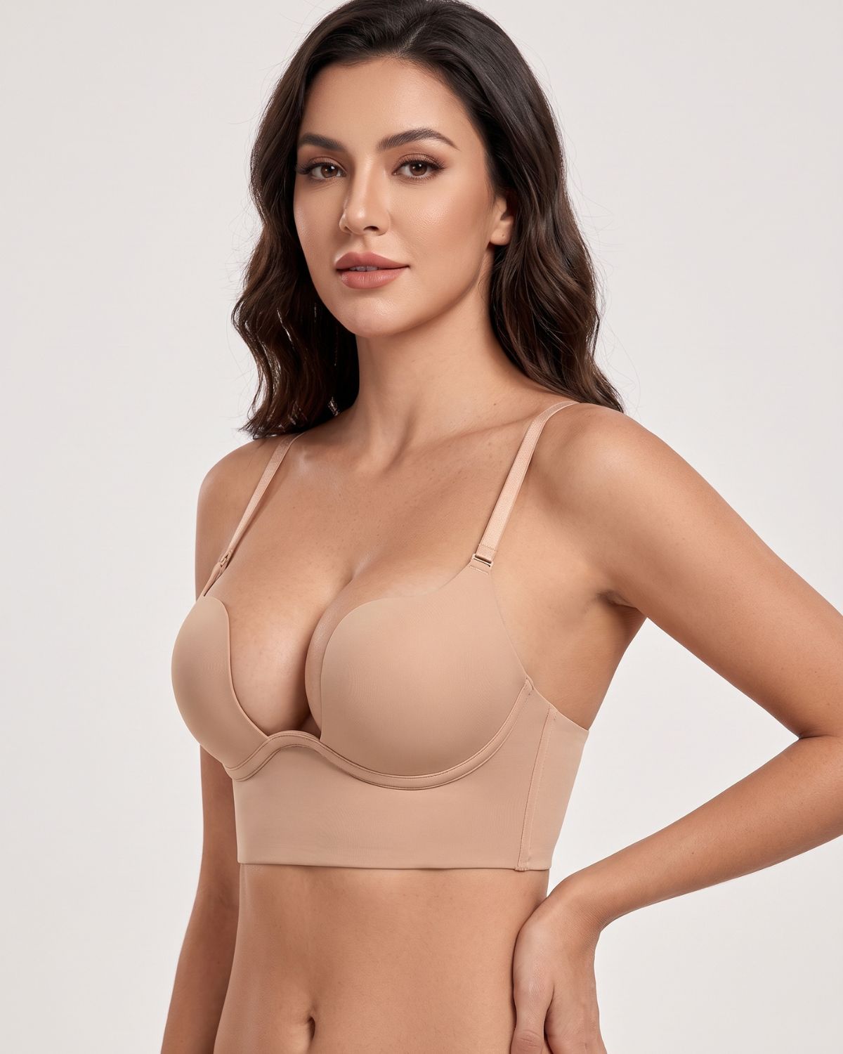 Low-Back Plunge Push-Up Bra