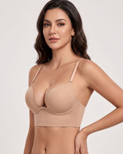 Low-Back Plunge Push-Up Bra