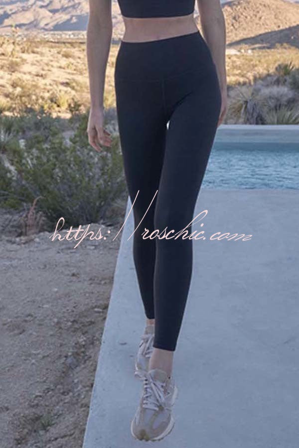 Legging de yoga coupe slim taille haute – longueur cheville
