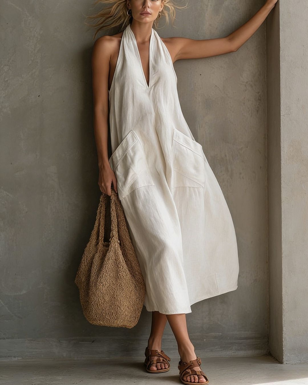 Halter Maxi Dress – Flowing A-Line Silhouette