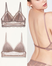 Lace Wire-Free Backless Bralette – Deep-V U-Shape Design