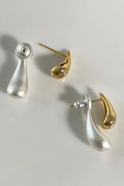 Contrast Color Teardrop Stud Earrings