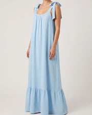Ruched U-Neck Cami Maxi Dress