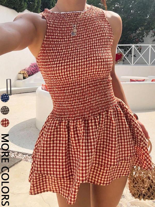 Women's Casual Fashion Sleeveless Short Dress, Perfect for Daily Wear, Ladies' Comfortable and Stylish Summer Clothing
