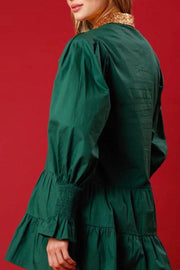 Mini-robe boutonnée à manches longues et paillettes Casse-Noisette