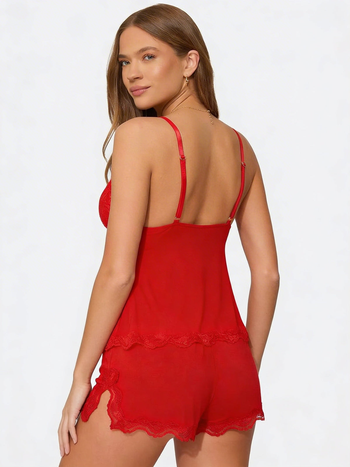 Lace-Trim Cami & Shorts Pajama Set