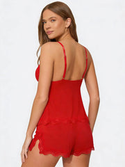Lace-Trim Cami & Shorts Pajama Set