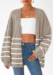 Oversized Cardigan Sweater for Women - Open Front Knit