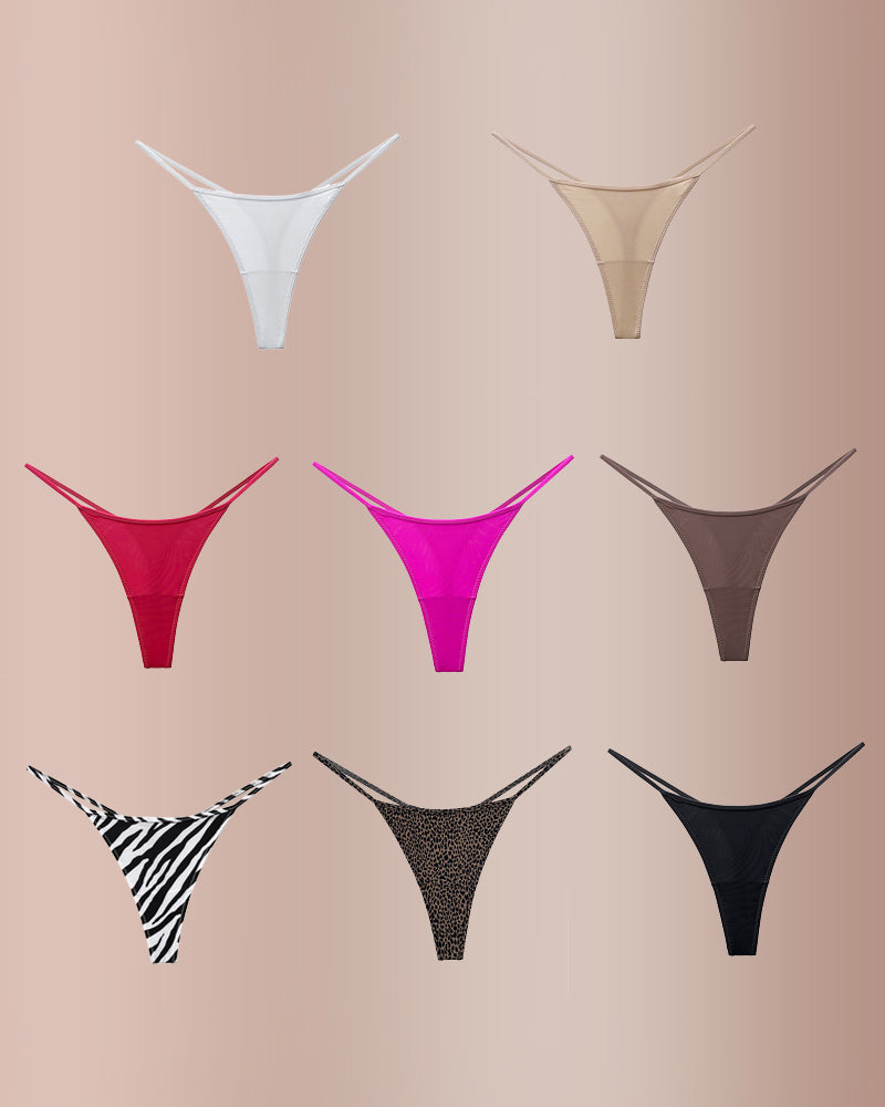 Animal Print Thin Strap Brief