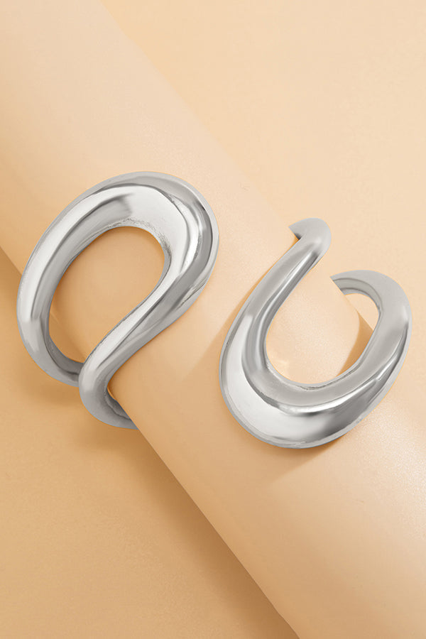 Twisted Double Layer Alloy Bracelet Necklace Ring Set