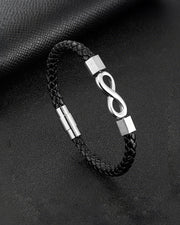 Men's Braided Leather Bracelet with Gift Box