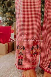 Ensemble pyjama à carreaux vichy brodés Casse-Noisette – Coupe ample
