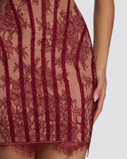 Lace Strapless Bodycon Mini Dress