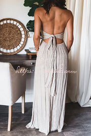 Deep Sea Printed Halter Maxi Dress – Lightweight Vacation