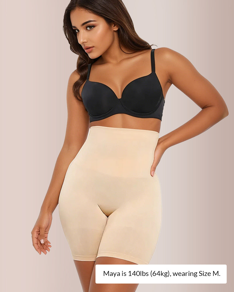 High Waisted Seamless Sculpting Shorts with Butt Lift