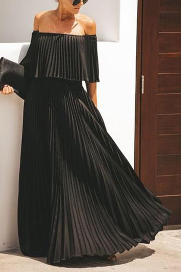 Ruffle Tiered Maxi Dress – Off Shoulder Vacation Style