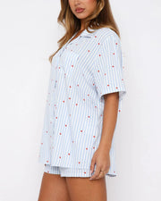 Sweetheart Print Pajama Set