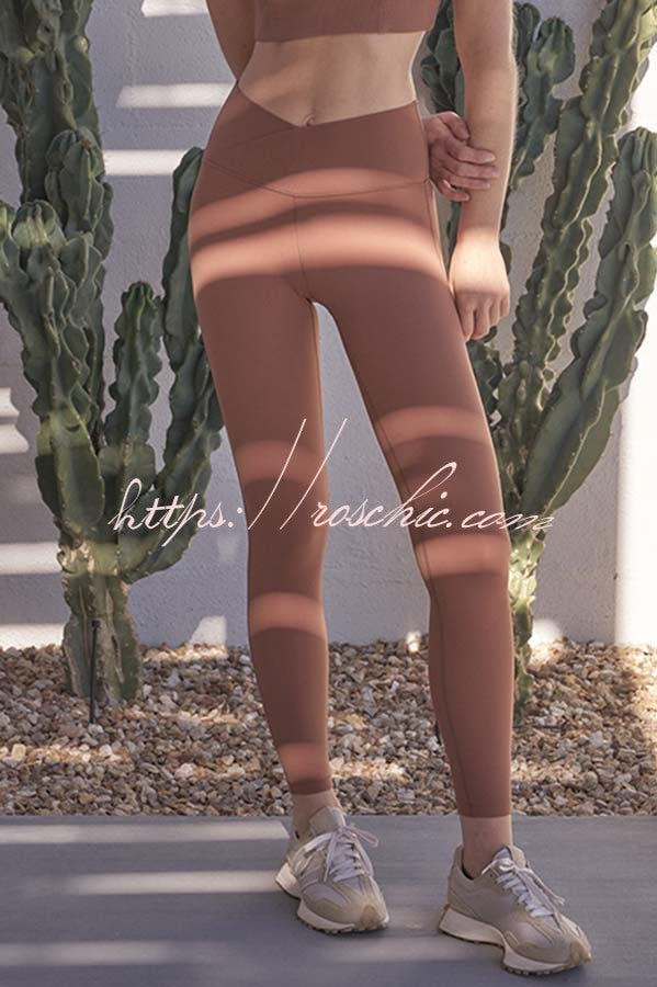 High Waist V-Cut Utility Yoga Leggings