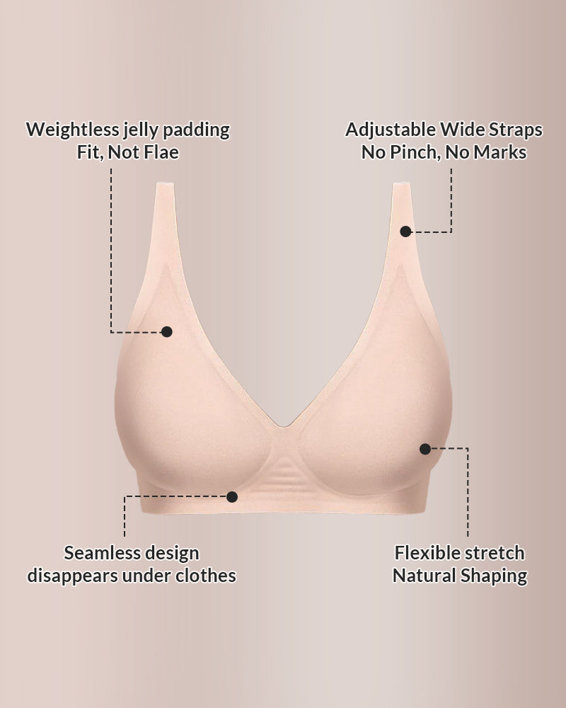 Deep V Seamless Lift Bra – Invisible Support, Natural Shape