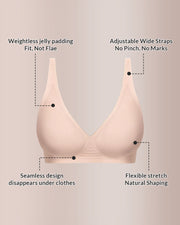 Deep V Seamless Lift Bra – Invisible Support, Natural Shape