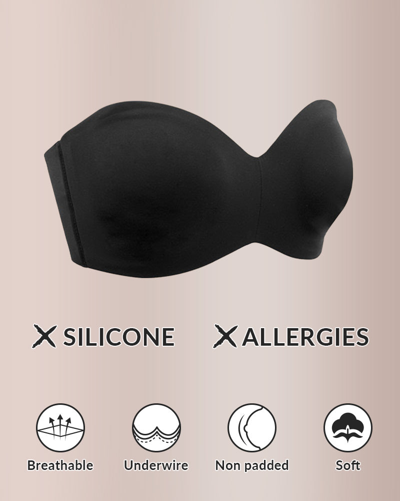 Strapless Backless Bra with Underwire – Non-Slip Support