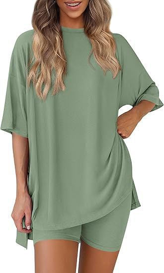 Duniii Oversized Tee & Biker Shorts Lounge Set
