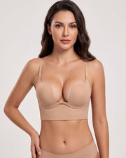 Low-Back Plunge Push-Up Bra