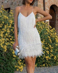 Candyfloss Feather Mini Dress