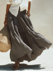 Linen Shirt and Maxi Skirt Set – Relaxed Flowing Two-Piece