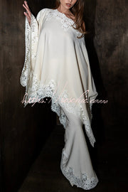 Satin Lace Trim High Rise Maxi Skirt – Party & Vacation