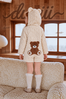 DUNIII Original | Kids' Teddy Bear Plush Short Onesie Pajamas