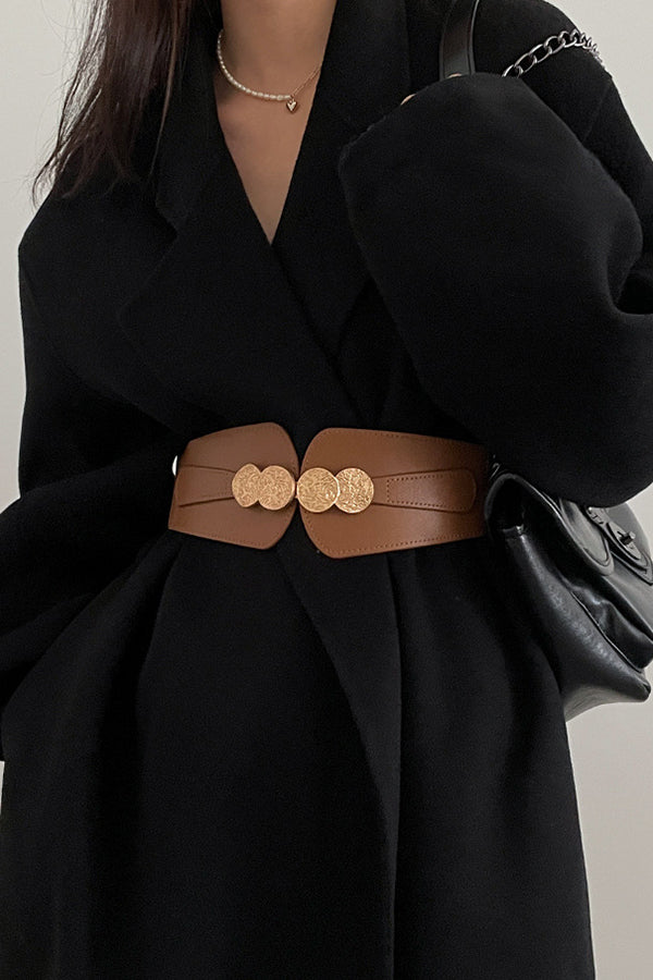 Retro Wide Elastic Waist Belt – Versatile All-Match Style