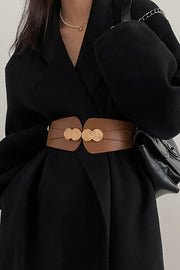 Retro Wide Elastic Waist Belt – Versatile All-Match Style