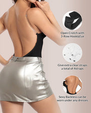 U-Plunge Backless Shapewear Bodysuit with Underwire