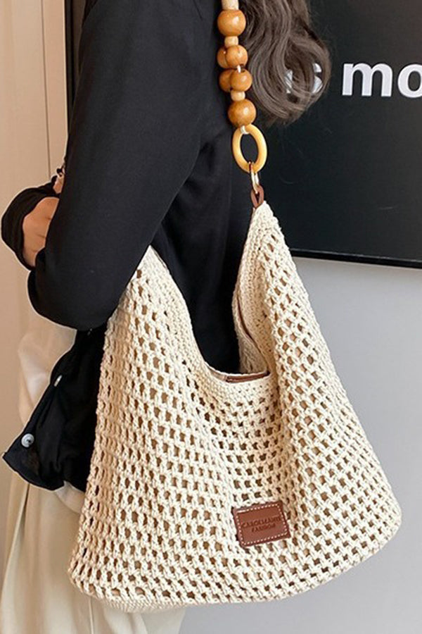 Retro Hollow Woven Straw Shoulder Bag