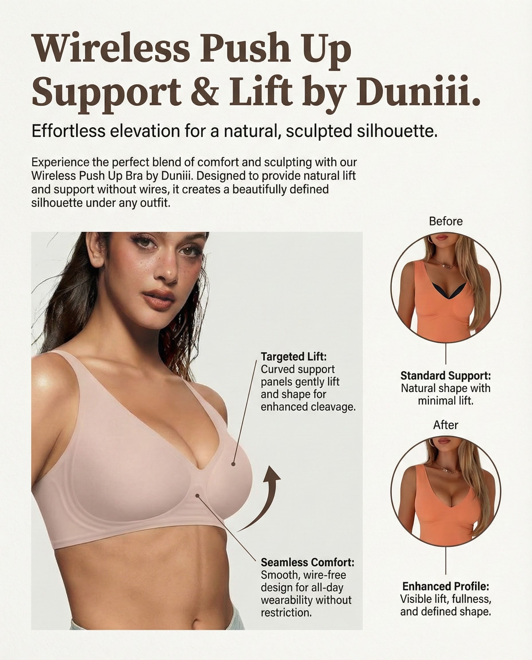 Seamless Push-Up Wireless Bra
