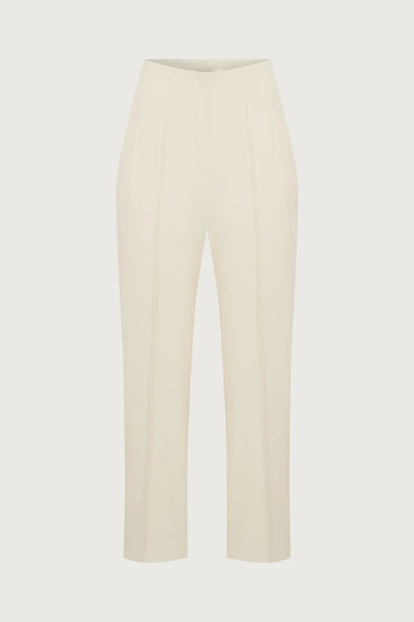 High Waist Straight Leg Pants with Pockets