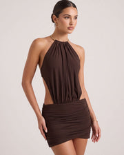 Choker Halter Backless Bodycon Mini Dress