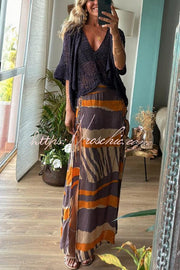 Débardeur ample en tricot à col en V et découpe torsadée pour femme