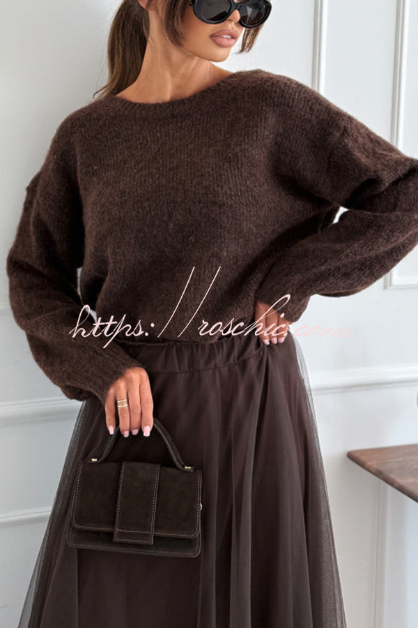 Pull en tricot imprimé léopard avec nœud et fente au dos