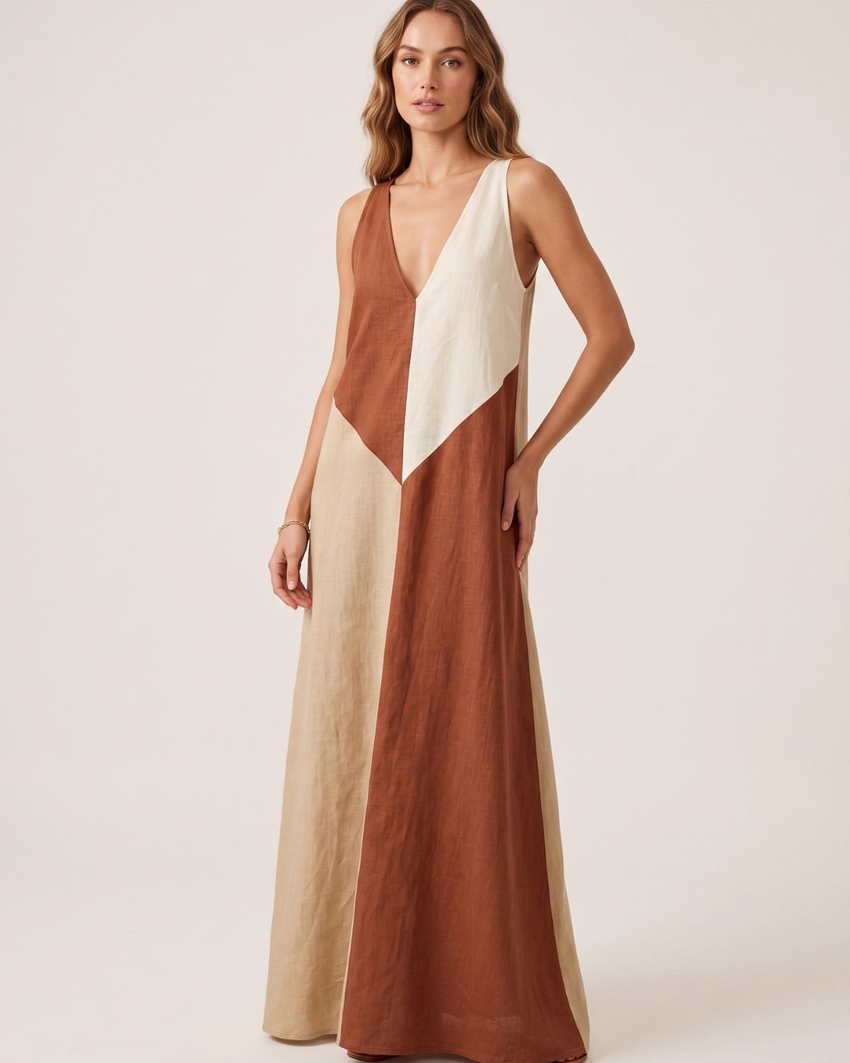 Sun Geometric Patchwork Dress