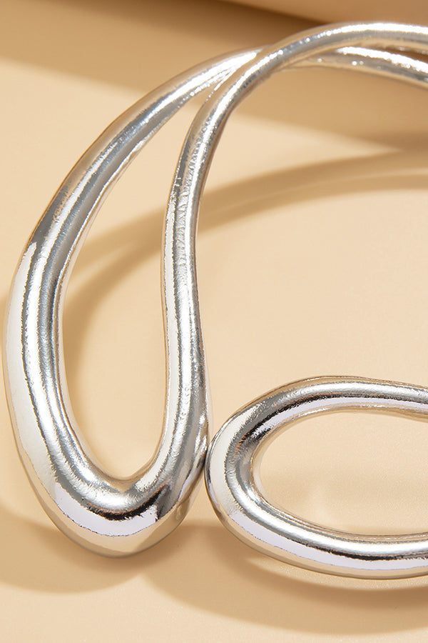 Twisted Double Layer Alloy Bracelet Necklace Ring Set