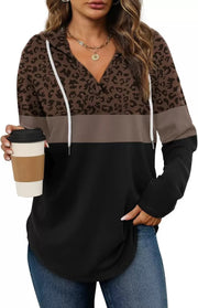 Women's Plaid Hoodie Tunic – Oversized Pullover Sweatshirt